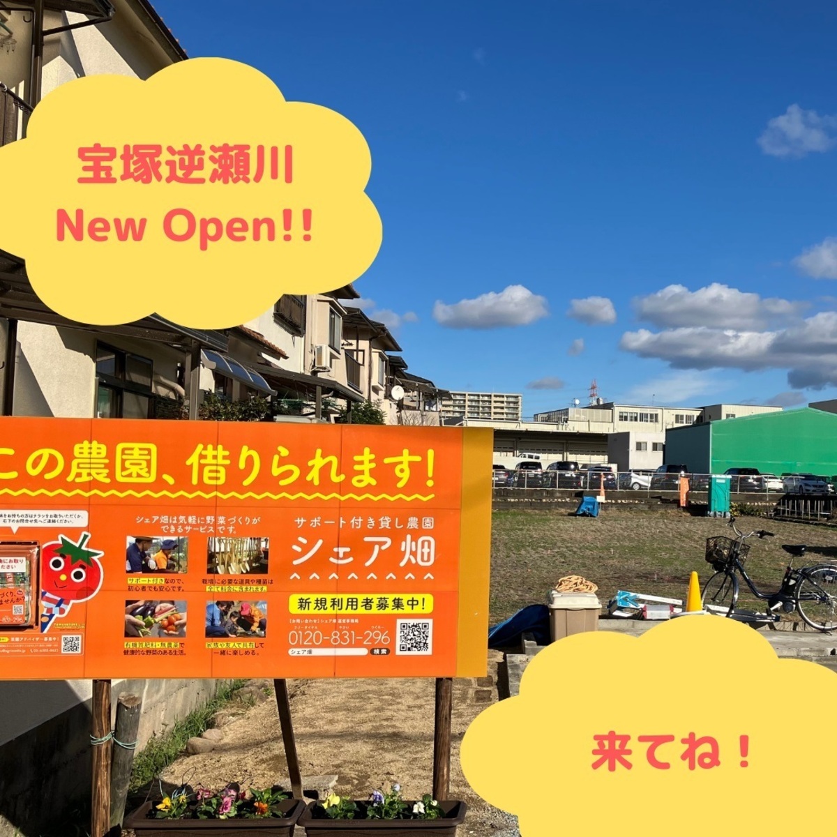 サポート付き市民農園 シェア畑譲ります